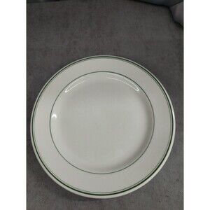 Sterling Restaurant Dinner Plates Green Stripe Per Plate 9 inch PER PLATE